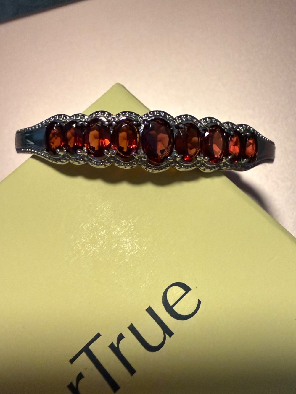 New Mozambique Garnet Bangle Bracelet